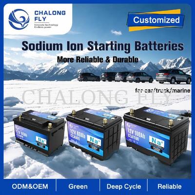 12V 70Ah-100Ah Sodium-Ion RV Starter Battery with High-Rate Cranking and Up to 1300CCA for Powersports