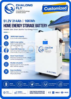 51.2V 300Ah 15.36kWh LiFePO4 Home Energy Storage Battery for Residential Energy Storage System