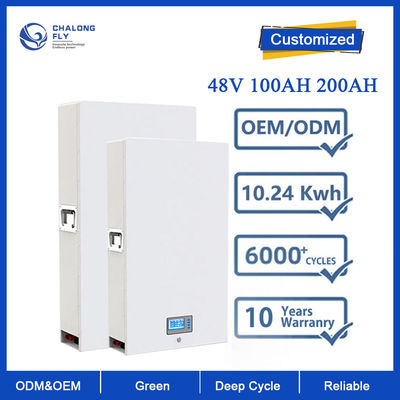 LiFePo4 Lityum Pil OEM ODM Şarj Edilebilir 48 V 100AH ​​200AH 300AH Ev Güneş Enerjisi Depolama Için Lityum İyon Pil