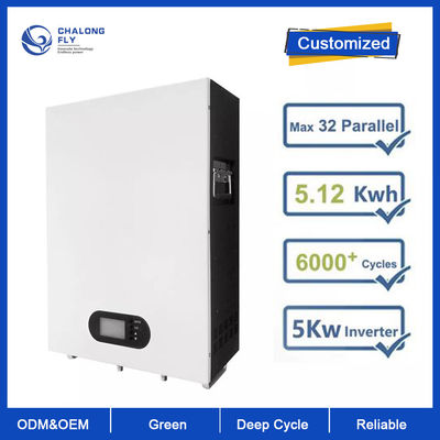 LiFePo4 Lityum Pil OEM ODM 48 V 100AH ​​Lityum İyon Güneş Pil Paketi Ev Yedekleme Enerji Sistemi Için 5KWH Kapasite