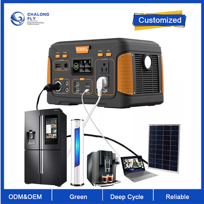 OEM ODM LiFePO4 lityum bataryası Taşınabilir Güneş Enerjisi İstasyonu USB Tipi C DC AC Çıkış lityum batarya paketleri