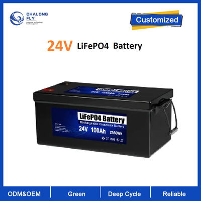LiFePO4 24 V 100AH ​​Li-ion Lifepo4 lityum pil Güneş Enerjisi Motosiklet Tekne RV Camper için BMS ile
