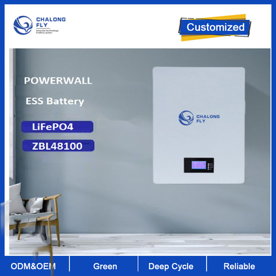 Güneş Enerjisi Sistemi için Duvara Monte Powerwall 100Ah 5KW Lifepo4 Şarj Edilebilir Pil