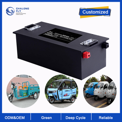 LiFePO4 Lityum Pil 80AH 120AH 300AH Özel 48V 60V 76V 96V Elektrikli tekerlekli sandalye/üç tekerlekli bisiklet için Lityum-iyon pil