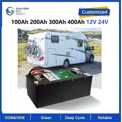 CLF Lityum Iron Phosphate Şarj edilebilir Pil LiFePO4 pil paketi 100Ah 200Ah 300Ah 400Ah 12V 24V RV Camper tekne için