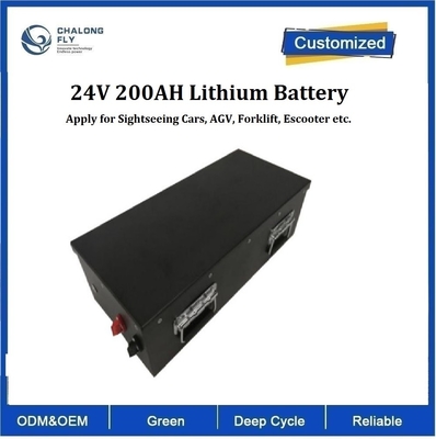 CLF OEM Güç Lityum Demir LiFePO4 200Ah 24V Lityum Pil Paketi Sightseeing Arabalar için AGV Çatal Scooter EV Araba