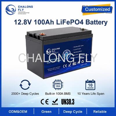 Özel 12.8V 100Ah LiFePO4 Akü Paketi, BMS'li, Güneş Sokak Lambaları ve RV Yardımcı Güç Kaynağı İçin