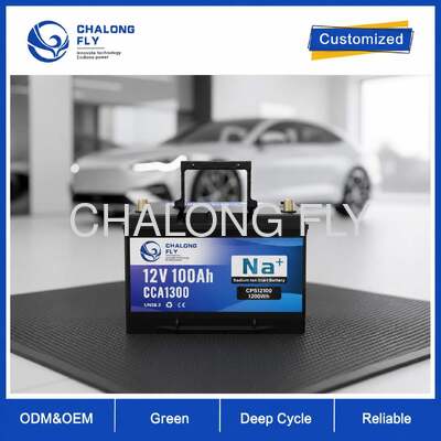 12V 100Ah Sodyum-Ion Starter Bataryası Kamyonlar ve Tekneler için 1300 CCA'ya kadar