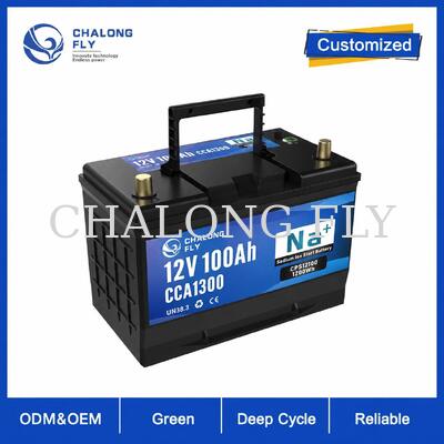 Otomotiv Değişimi İçin OEM 12V Sodyum-İyon Marş Aküsü Serisi 60Ah 80Ah 100Ah