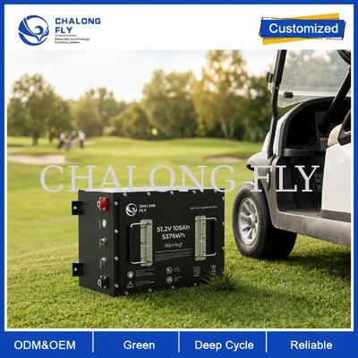 Ağır Yük ve Yokuş Tırmanışı İçin 48V Yüksek Akım LiFePO4 Golf Arabası Aküsü 105Ah ve 160Ah